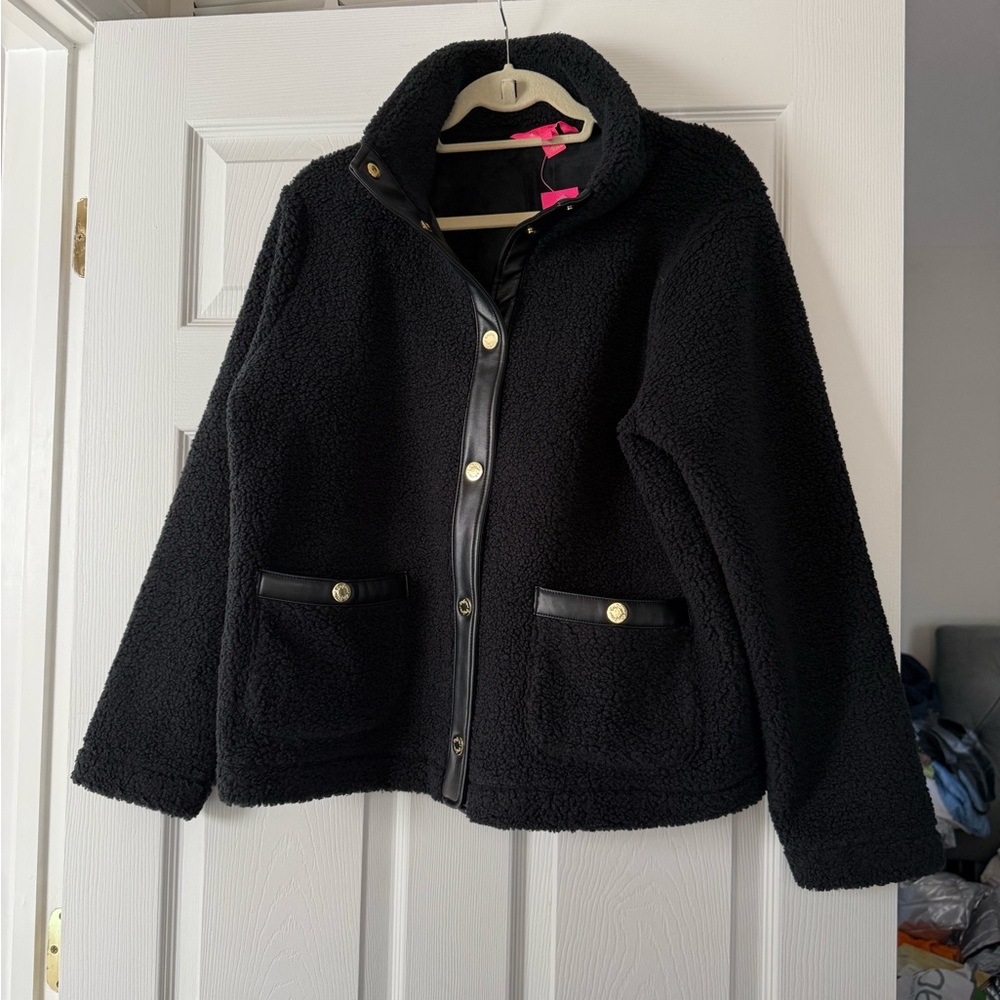 Lilly Pulitzer Black Puffer Jacket